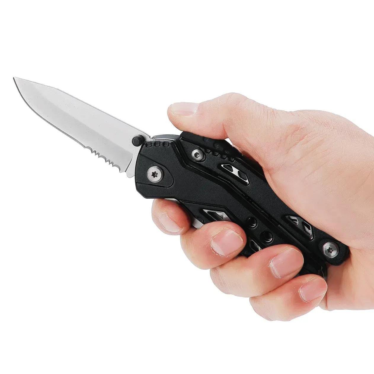 Мультитул складной Traveler MQ034 с битами 12 инструментов Black (30835840) - фото 6 Мультитул складной Traveler MQ034 с битами 12 инструментов Black (30835840) - фото 6