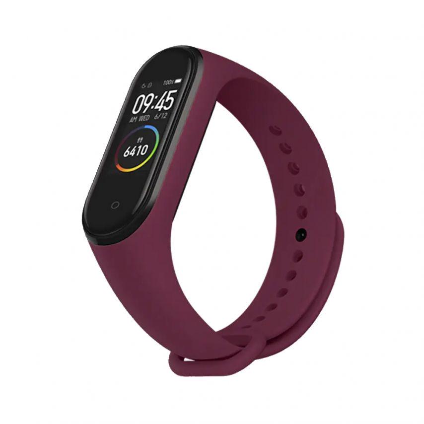 Ремешок для Xiaomi Mi Band 3/4 Design Бордовый (429)