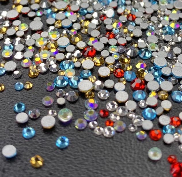 Стразы Mix размеров стекла 1440 шт. Разноцветный (1427842243)