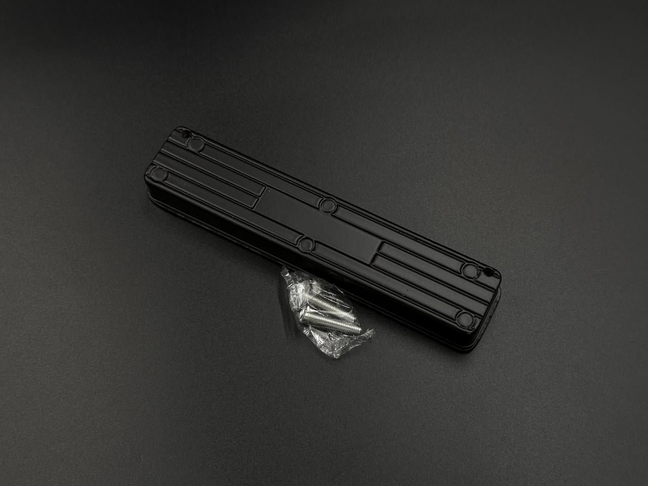 Меблева ручка врізна декоративна металева матова 139х28,5х14 мм Чорний (M-145)