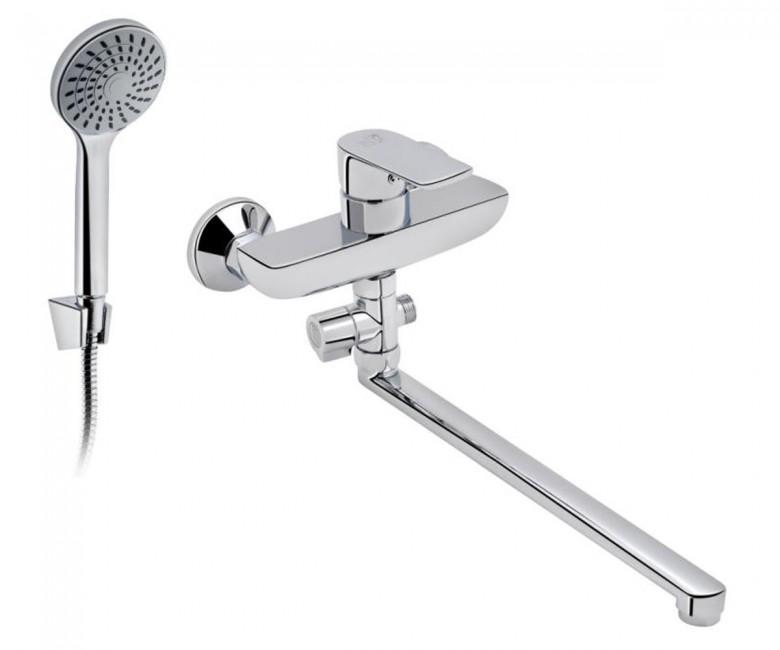 Смеситель для ванны Lidz CRM 23 48 005-2 New с душевым набором LIDZCRM23480052 Хром (81050)
