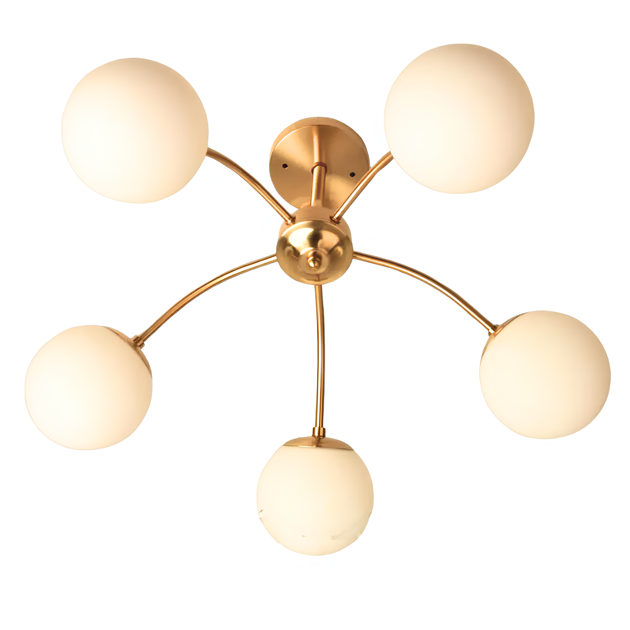 Люстра Svet на пять стеклянных плафонов под лампы Е27 Медный (SH-8319/5 COPPER)