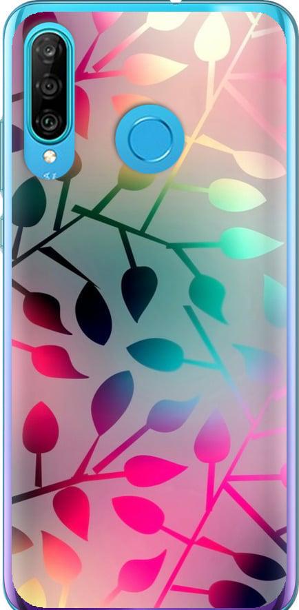 Чехол на Huawei P30 Lite Листья (2235t-1651-42517)
