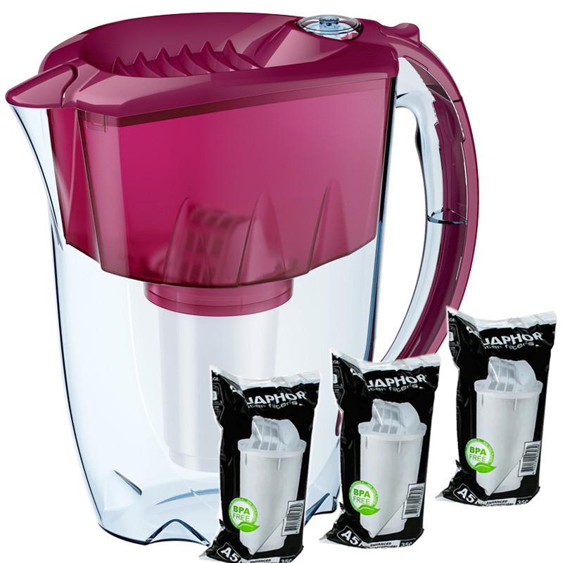 Фільтр-глечик Аквафор Престиж три модулі А5 Вишневий (2333650117)