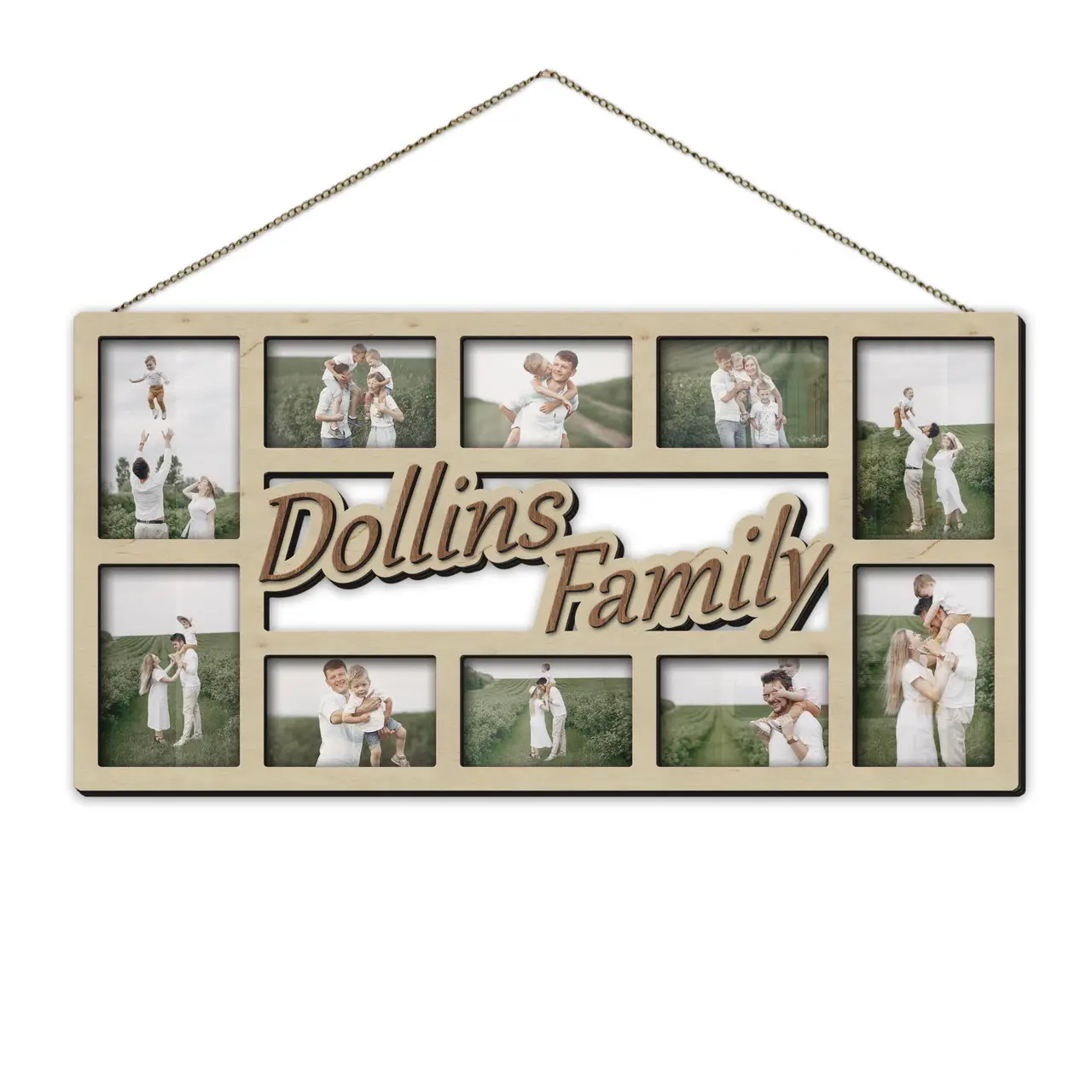 Фоторамка-колаж на 10 фото Натуральний (rectangles_dollins_collage) - фото 1 Фоторамка-колаж на 10 фото Натуральний (rectangles_dollins_collage) - фото 1