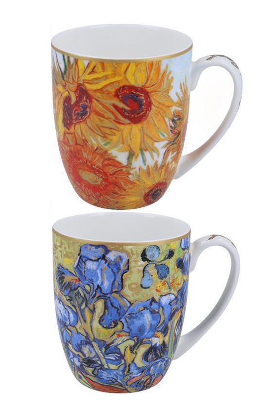 Набор чайный Carmani Ван Гог Подсолнечники/Ирисы 2 шт. (450 мл)
