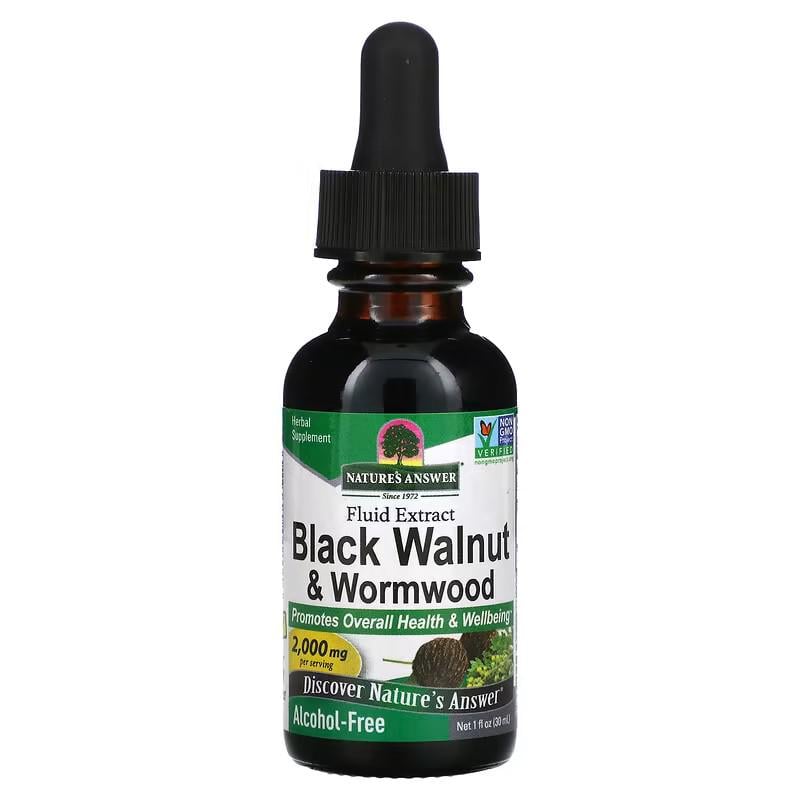 Черный орех Nature's Answer Black Walnut & Wormwood 2,000 мг 30 мл (NTA-00801) Черный орех Nature's Answer Black Walnut & Wormwood 2,000 мг 30 мл (NTA-00801)