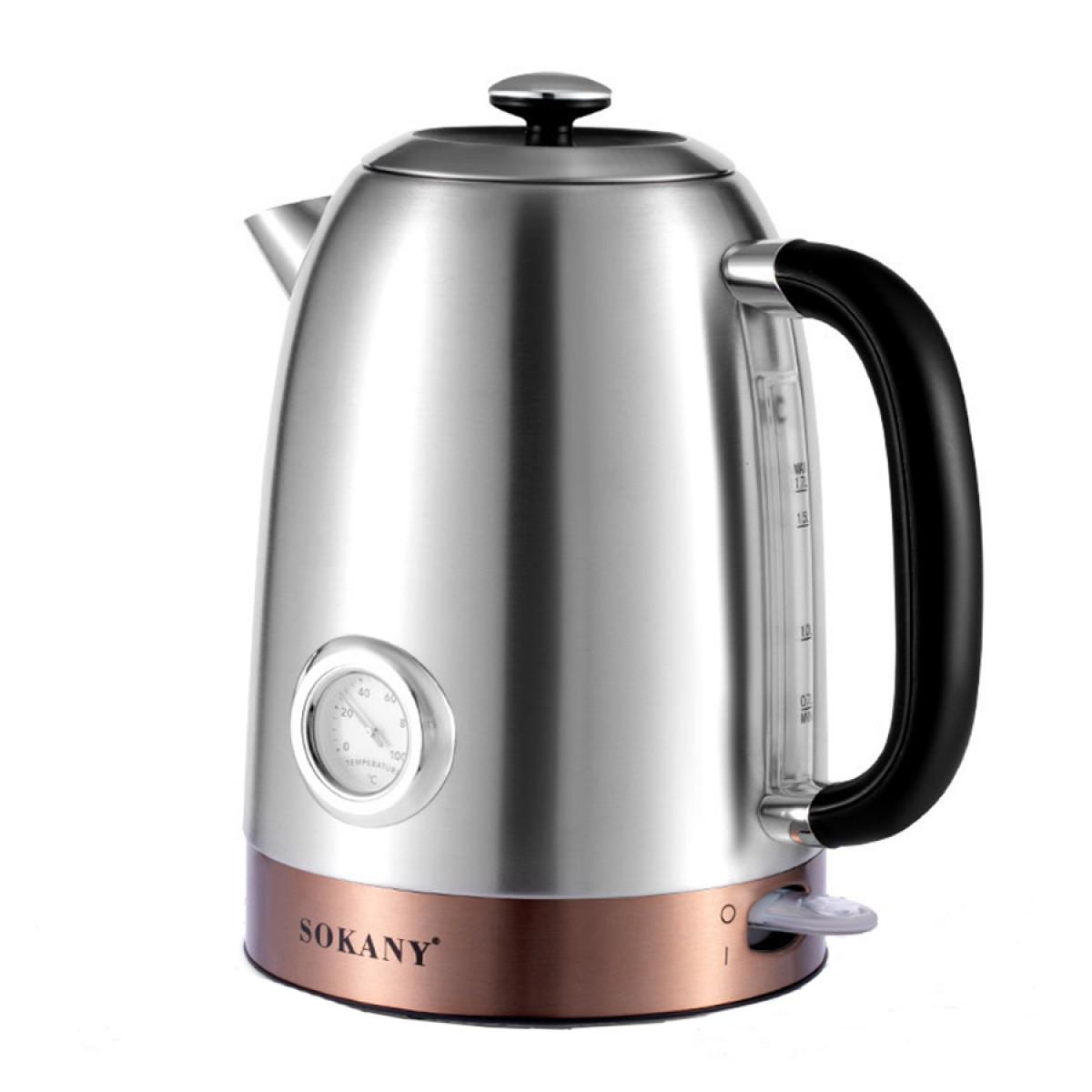 Электрочайник Sokany SK1031SS с термометром 1,7 л (2795) - фото 17