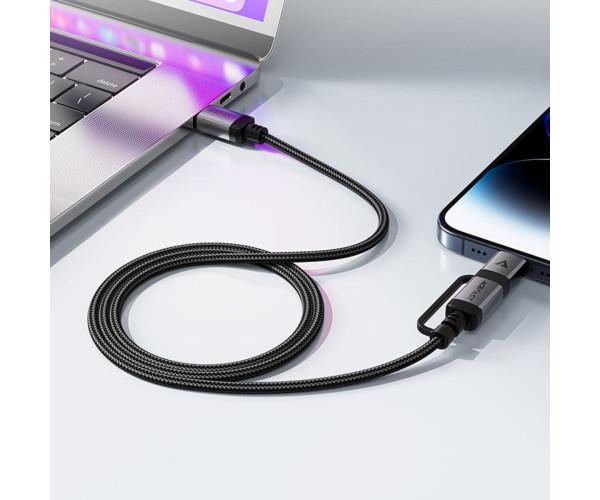 Кабель Data Acefast C20-01 Type-C-Type-C/Lightning 1,2 м Black (066974316283768) - фото 3 Кабель Data Acefast C20-01 Type-C-Type-C/Lightning 1,2 м Black (066974316283768) - фото 3