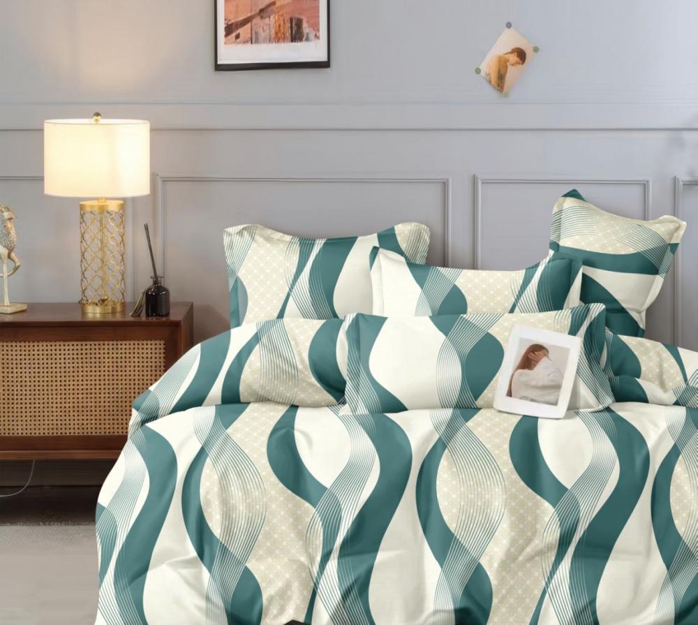 Комплект постельного белья Волна сатин двуспальный/наволочки 50х70/70х70 см (8465)