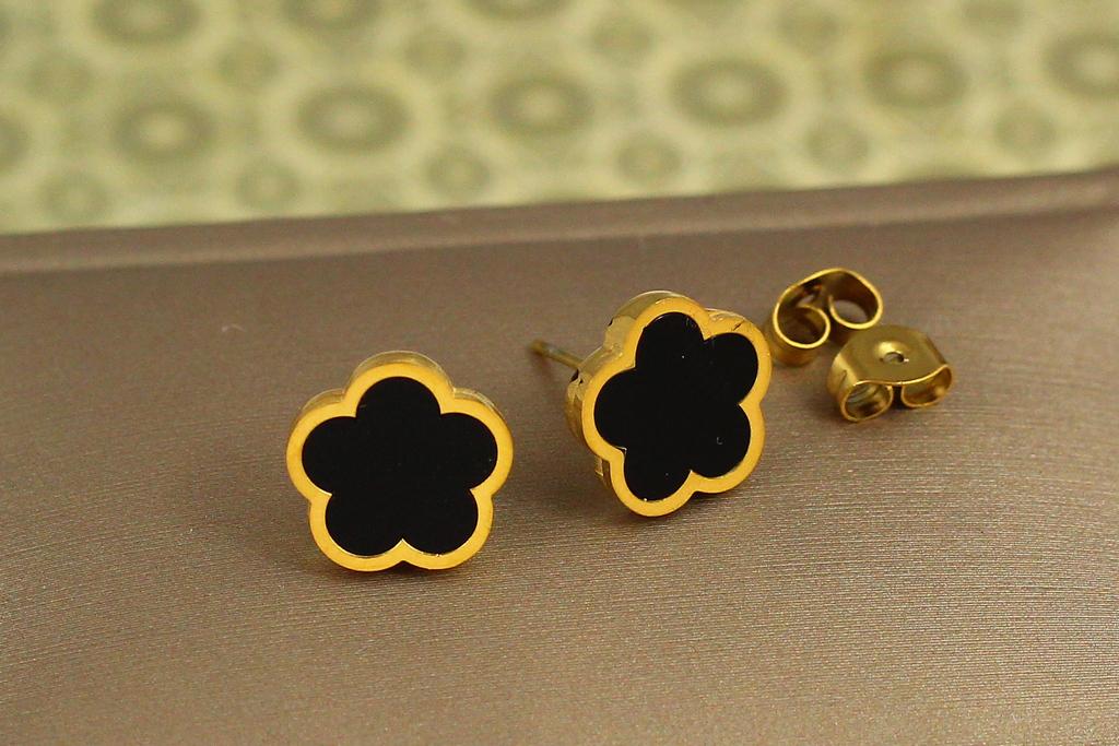 Серьги гвоздики Stainless steel Black Blossom Лимонный (35508626) Серьги гвоздики Stainless steel Black Blossom Лимонный (35508626)