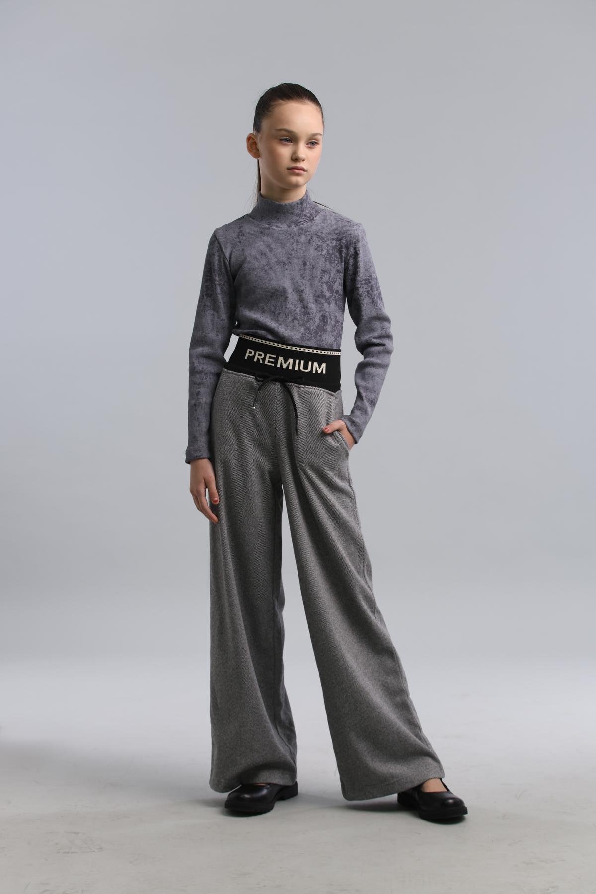 Брюки палаццо школьные подростковые теплые IRmAS 1185 140 см Серый