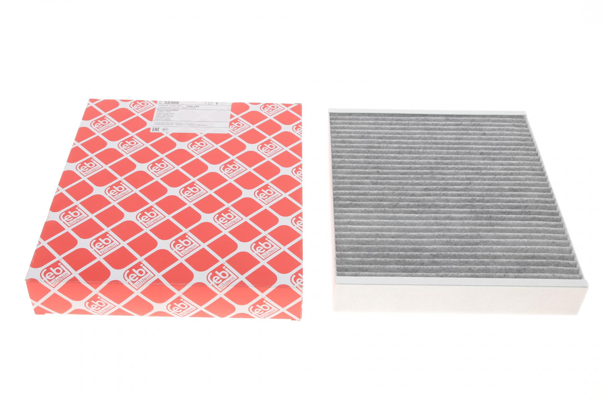 Фільтр салону FEBI BILSTEIN для Chevrolet Aveo T300 11-/Opel Astra J 09- вугільний 32366)