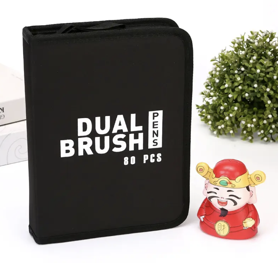 Детский набор акварельных маркеров для рисования 80 шт. двухсторонние в сумке на водной основе (Е500148/80) - фото 6 Детский набор акварельных маркеров для рисования 80 шт. двухсторонние в сумке на водной основе (Е500148/80) - фото 6