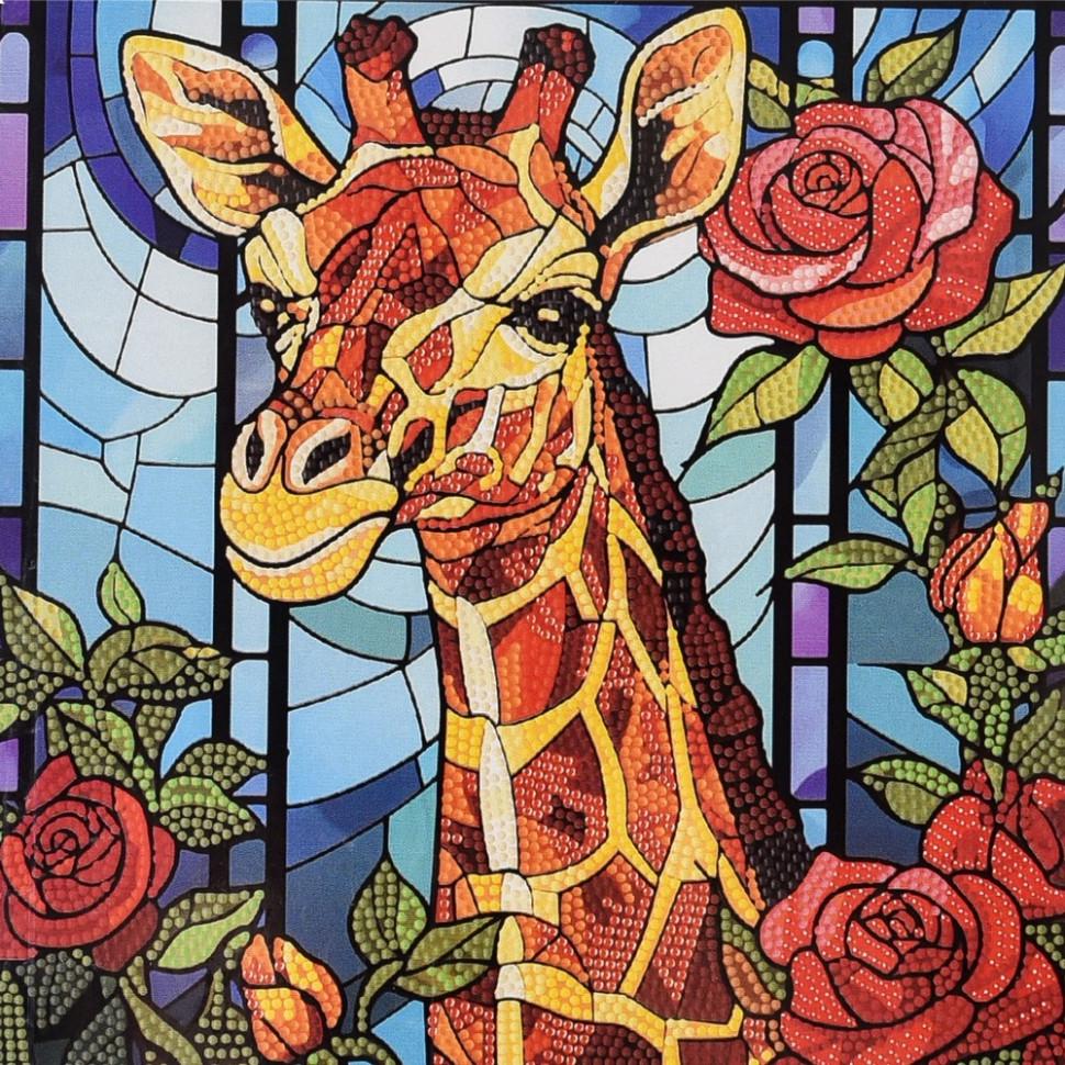 Алмазная мозаика Сказка жирафа неполная выкладка 30х30 см (DEEX16306)