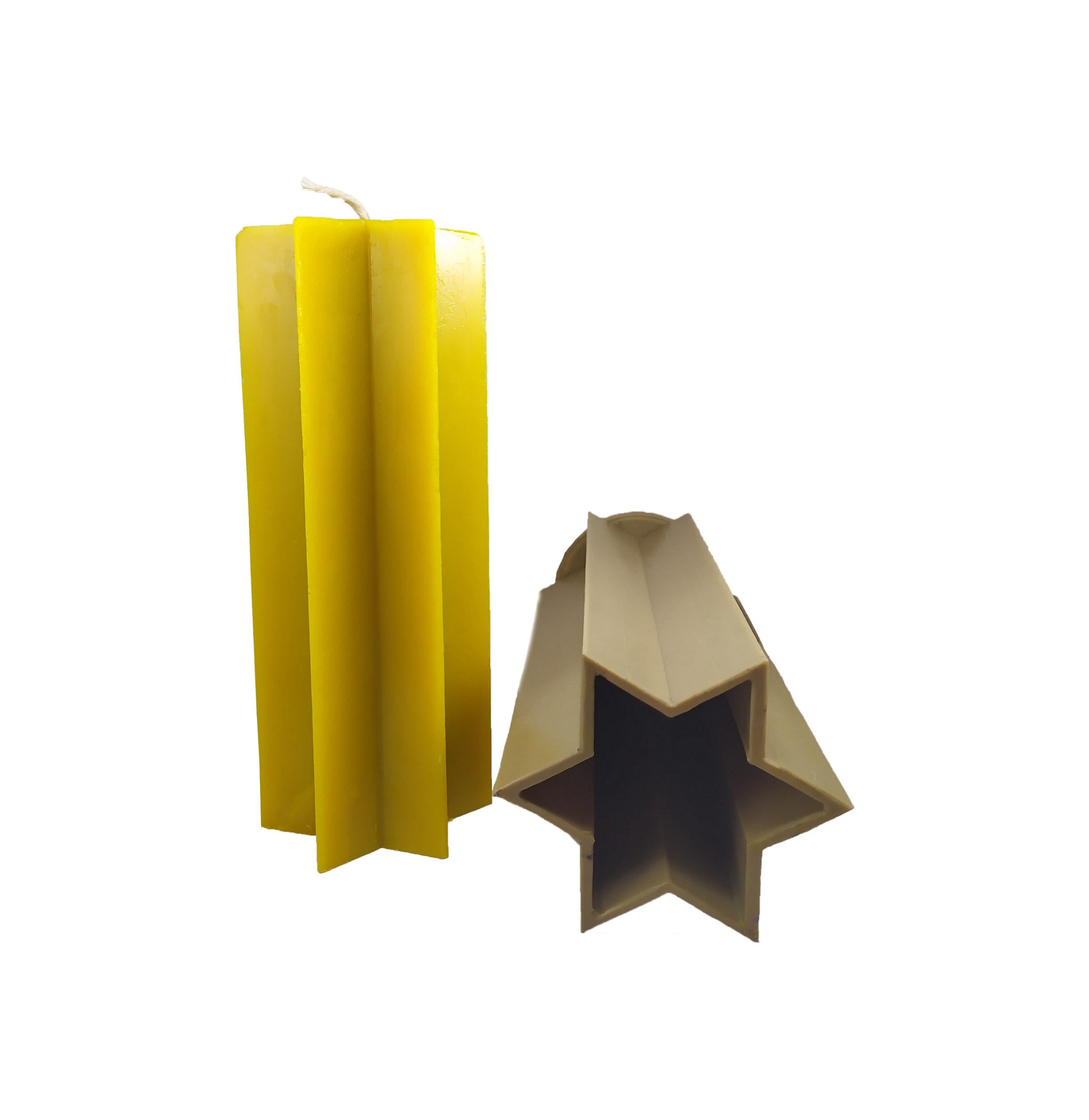 Форма для свечей Резные 6 граней 7х7х20 см