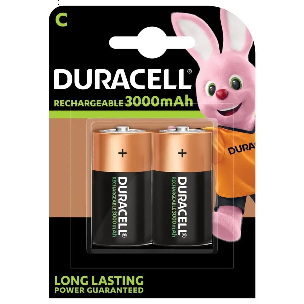 Акумулятор Duracell Ni-MH C R14 1,2 V 3000 mAh 2 шт. (245115) - фото 1