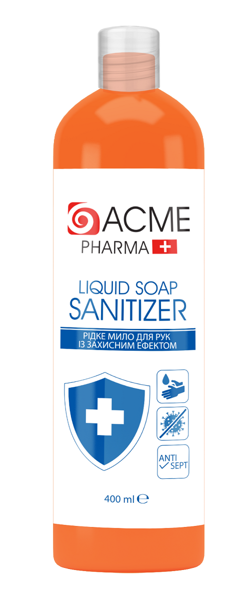 Жидкое мыло для рук с защитным эффектом Liquid Soap Sanitizer Acme Pharma 400 мл (009039)