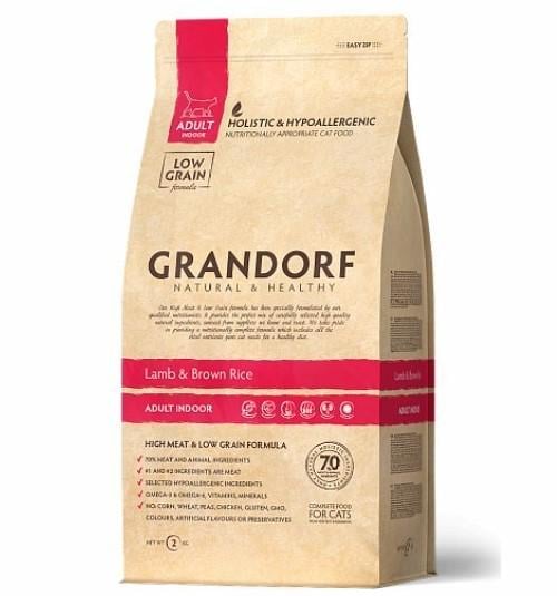 Сухой корм Grandorf Lamb&Brown Rice Indoor для взрослых кошек от 1 года с ягненком 2 кг (5404009502025)