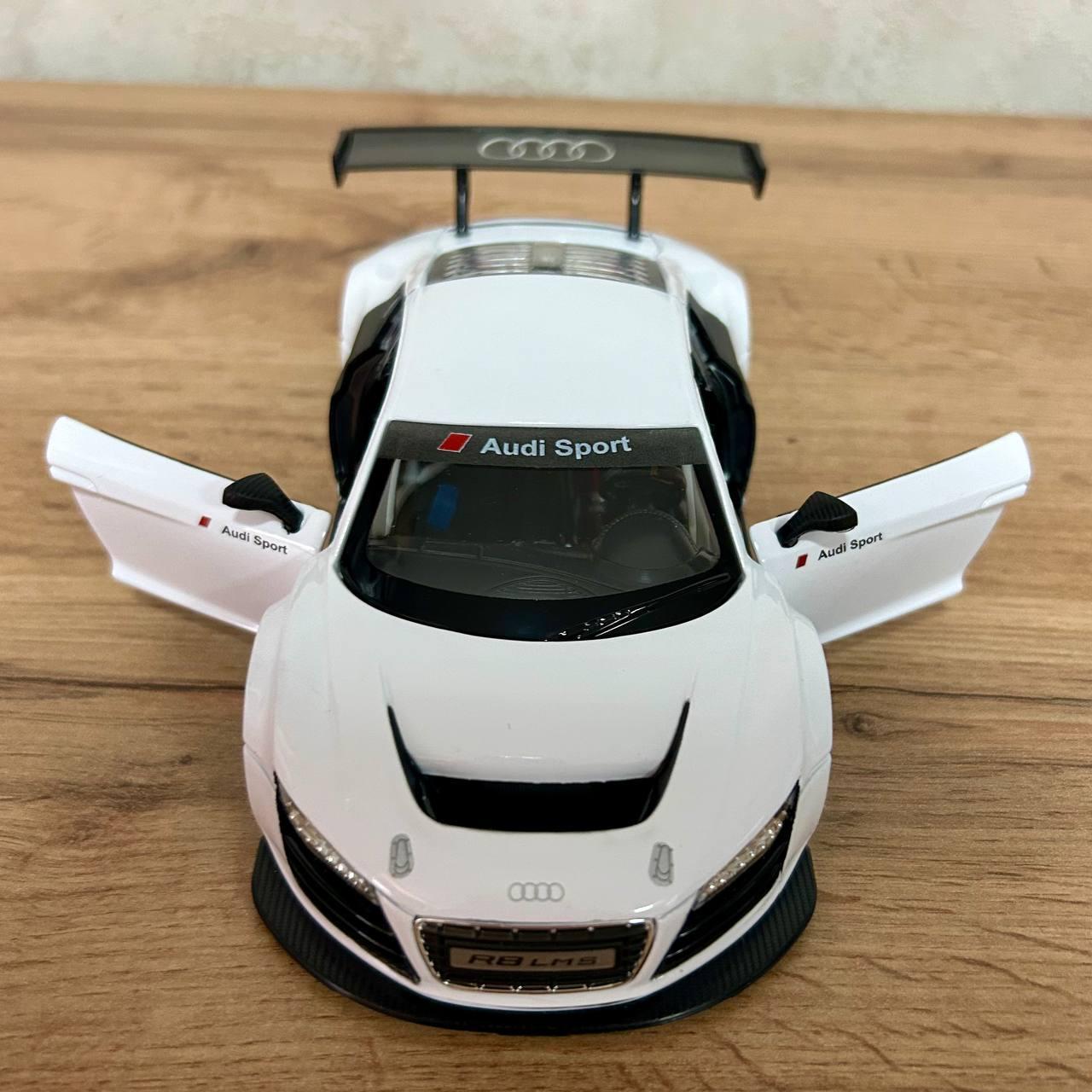 Машинка детская металлическая Rastar 56100 Audi R8 LMS 1:24 Белый (56100) - фото 2 Машинка детская металлическая Rastar 56100 Audi R8 LMS 1:24 Белый (56100) - фото 2