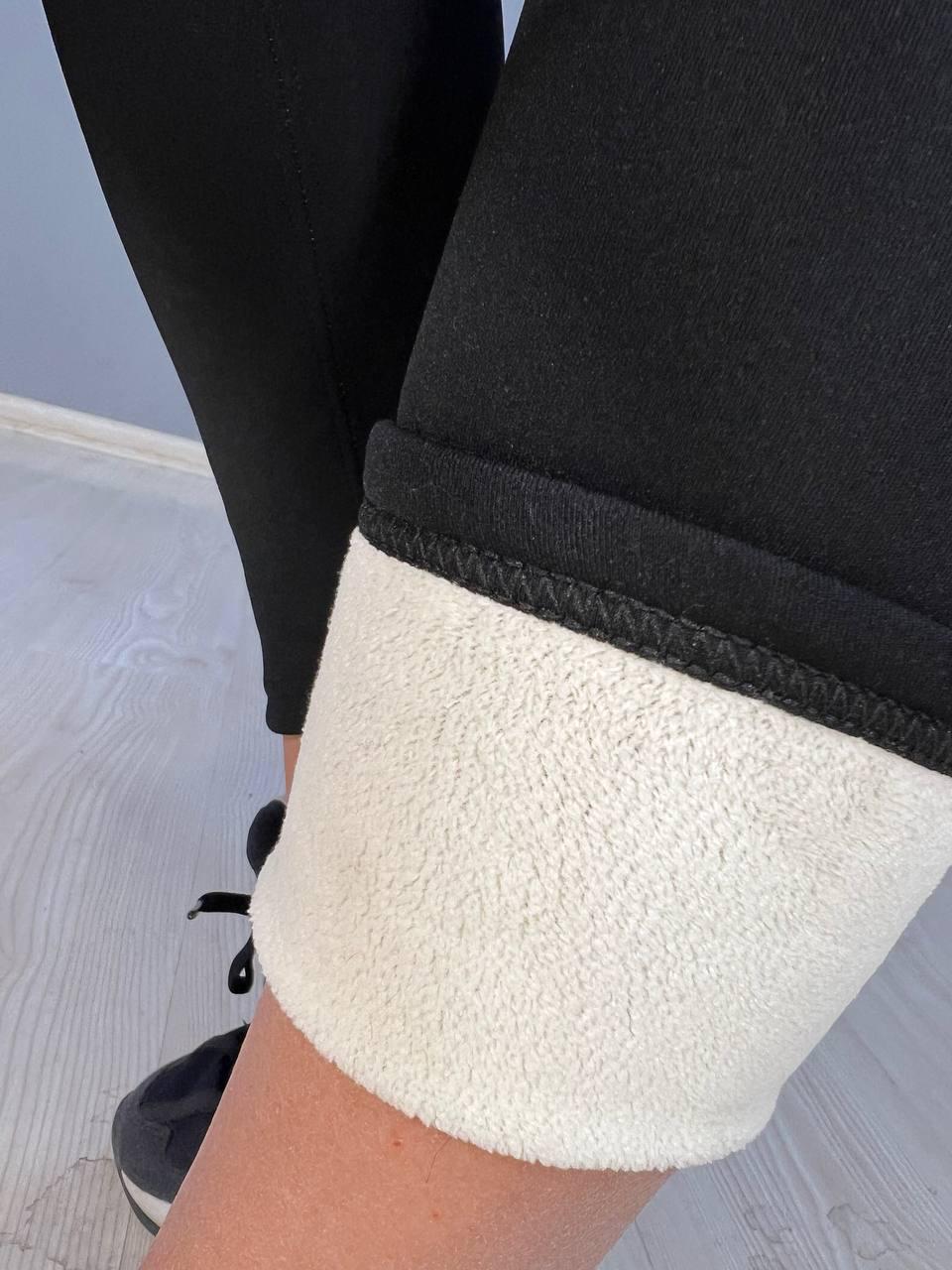 Лосины женские Kenalin 9240 микродайвинг корсет крючки утепленные на меху 3XL Черный (3080) - фото 5