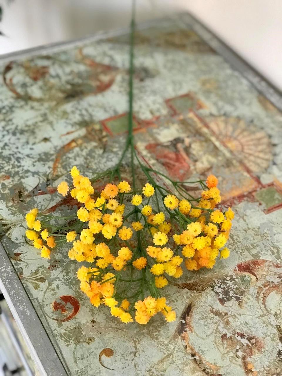 Искусственный гипсофил ветка латекс 62 см Желтый - фото 2 Искусственный гипсофил ветка латекс 62 см Желтый - фото 2