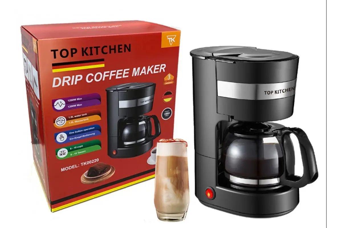 Кавоварка електрична крапельна Top Kitchen Tk00220 з підігрівом 1,0 л (opt-104238) Кавоварка електрична крапельна Top Kitchen Tk00220 з підігрівом 1,0 л (opt-104238)