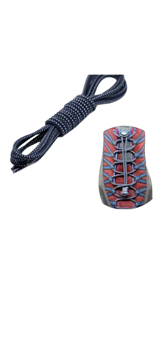 Шнурки для кросівок SMATLELF T1 із затяжкою 1 пара 100 см Navy Blue (69994) - фото 10 Шнурки для кросівок SMATLELF T1 із затяжкою 1 пара 100 см Navy Blue (69994) - фото 10