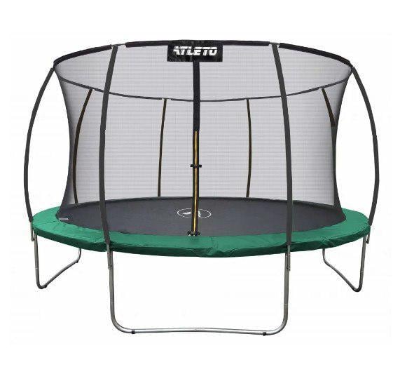 Батут дитячий Atleto із захисною сіткою 374 см Зелений (18-7-21000703)