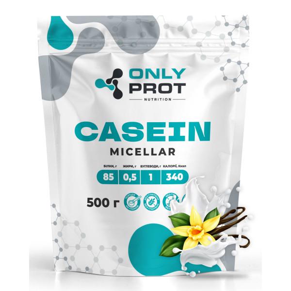 Протеїн міцелярний казеїн ONLY PROT NUTRITION CASEIN MICELLAR повільний нічний 500 г Ваніль (21-145-mk-v-500g)