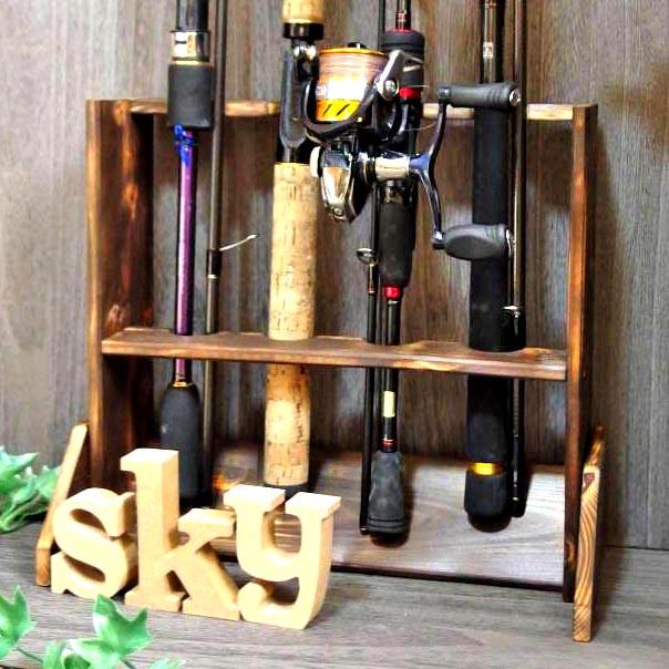 Органайзер для удочек из дерева Болонь 4 Мустанг (РЫБ-041329)