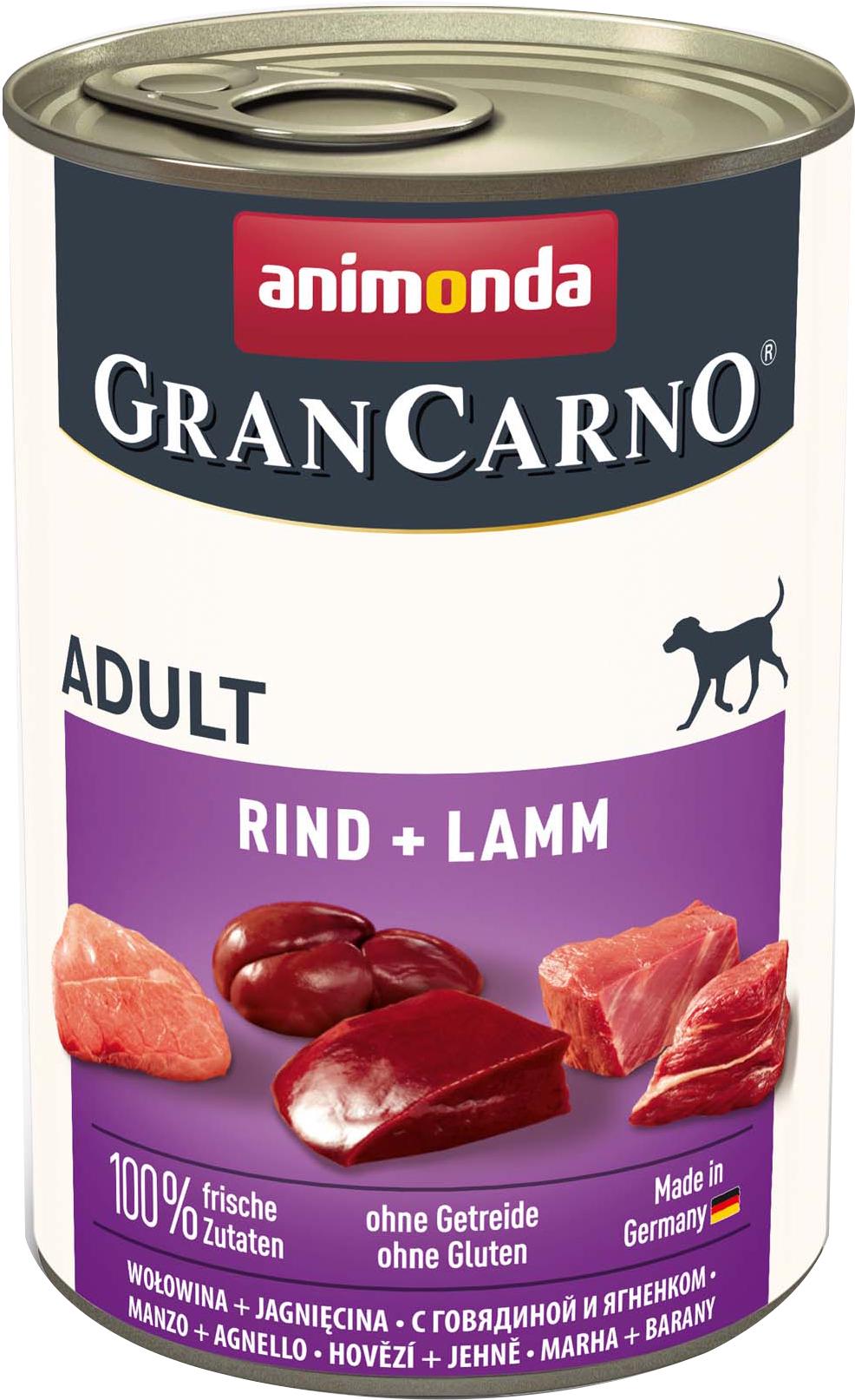 Корм влажный для собак Animonda GranCarno с говядиной и ягненком 400 г (4017721827331)