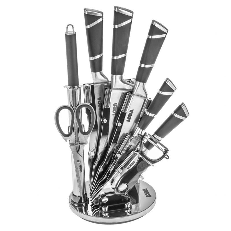 Набір ножів з подставкой Lora NS27
