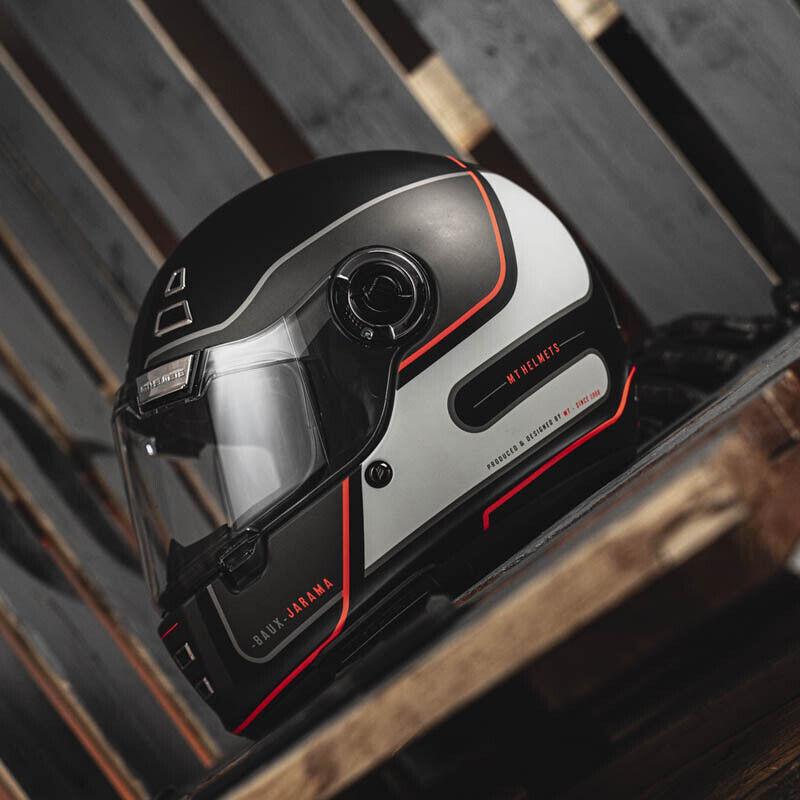 Мотошолом MT HELMETS Jarama Baux E15 L Matt Fluor Red (25112) - фото 4