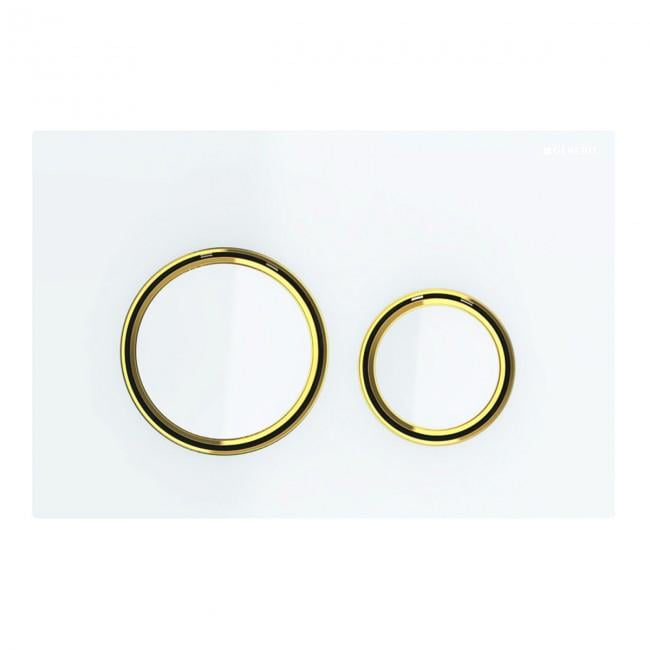 Кнопка смыва Geberit Sigma21 Белый/Латунь (115.652.SI.1)