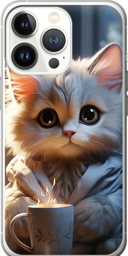 Чехол на iPhone 13 Pro White cat (5646t-2372-42517)