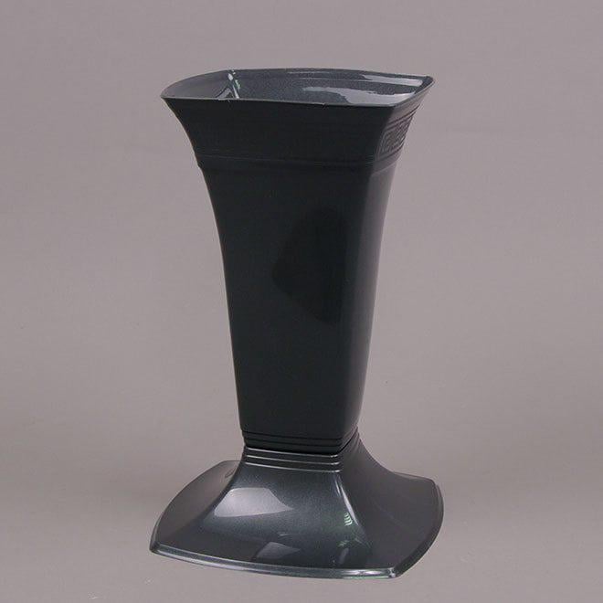 Ваза пластиковая Flora Ламела 39 см Графитовый (81754)