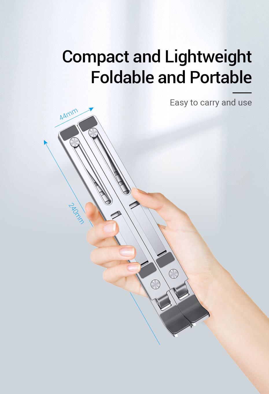 Підставка Vention для ноутбуку металева складана Сірий (KDLI0) - фото 8 Підставка Vention для ноутбуку металева складана Сірий (KDLI0) - фото 8