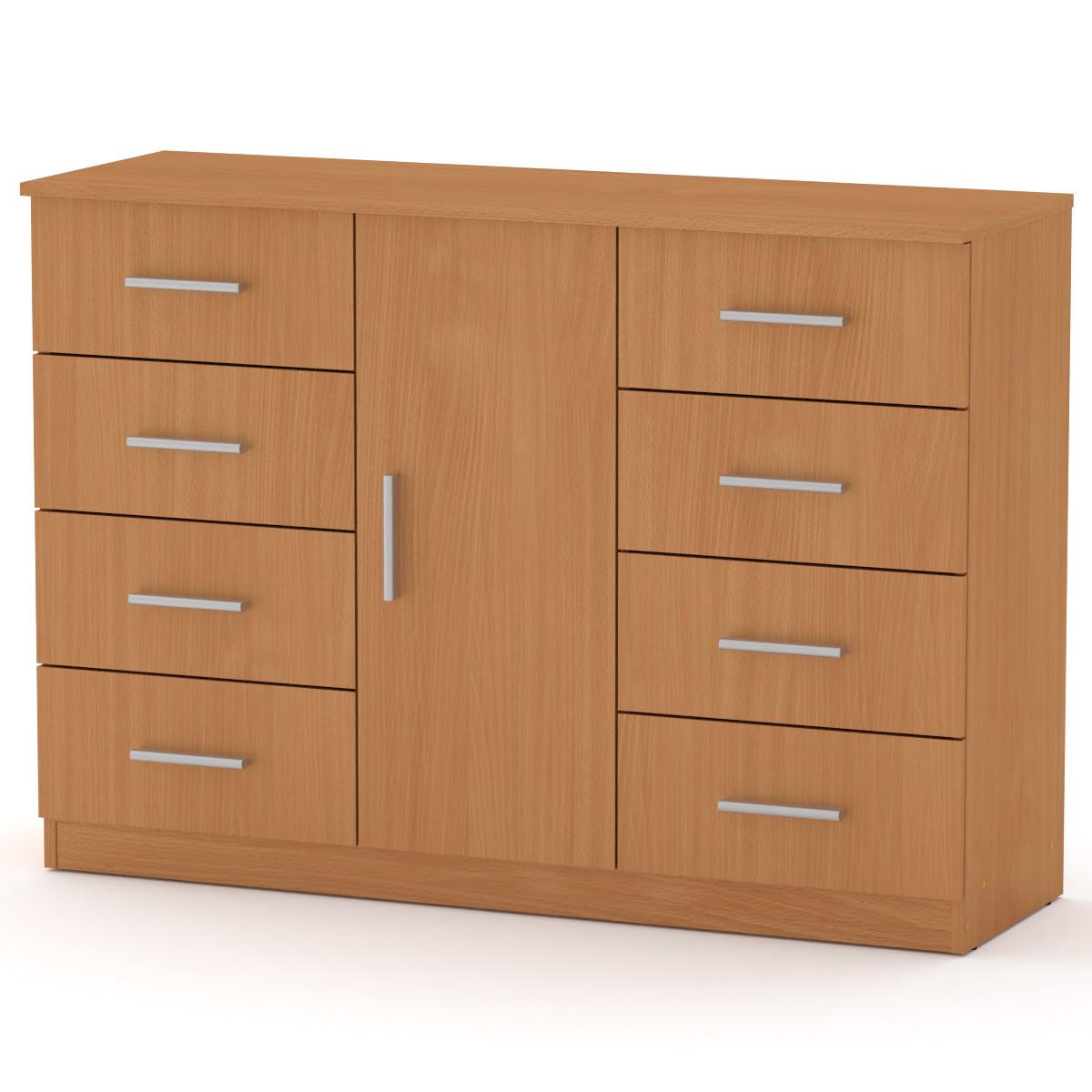 Комод для вещей МеблиКо 8-1 120х39х85 см Бук (k-1143-2)