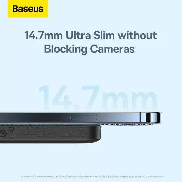 Павербанк з бездротовою зарядкою BASEUS Magnetic Mini Wireless Fast Charge Qi 15 W 2в1 10000 mAh 20 W 2,4 A QC3.0+PD3.0 Чорний (PPCX030001) - фото 12