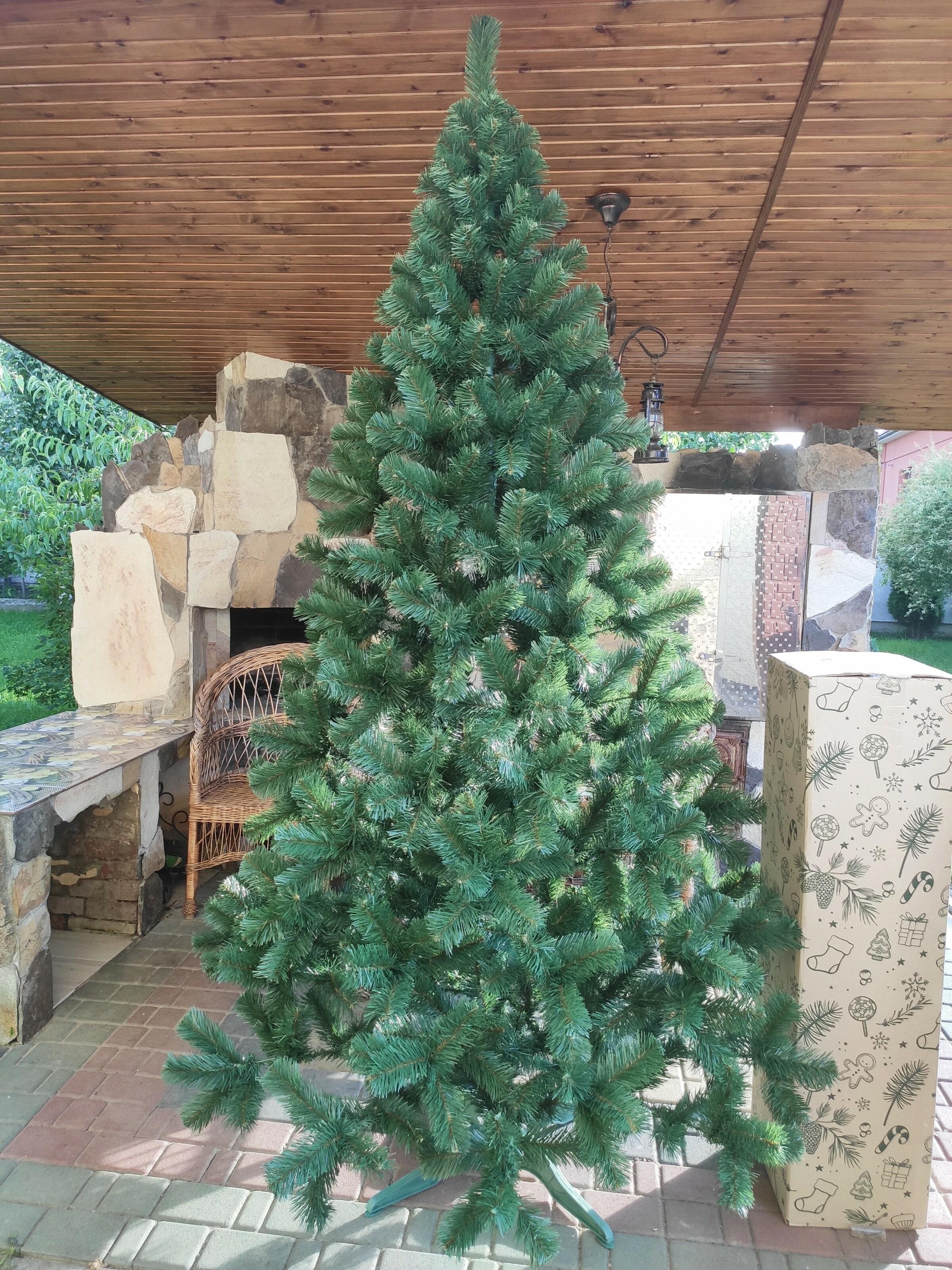 Ялинка штучна Хатинка Карпатська з металевою підставкою 3,00 м Зелений (Карп-300) - фото 1 Ялинка штучна Хатинка Карпатська з металевою підставкою 3,00 м Зелений (Карп-300) - фото 1