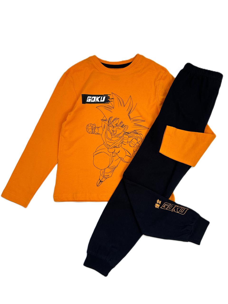 Піжама для хлопця PRIMARK Goku лонгслів та штани 116 см Помаранчево-чорний (2548909244)