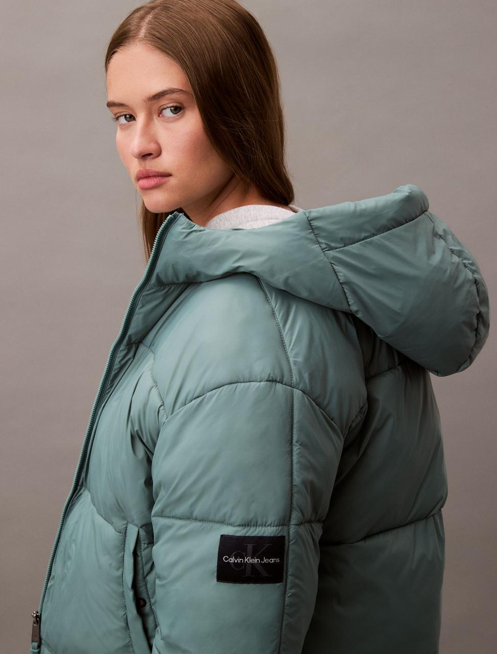 Куртка зимняя короткая женская Calvin Klein XS Зеленый (2454076760) - фото 4