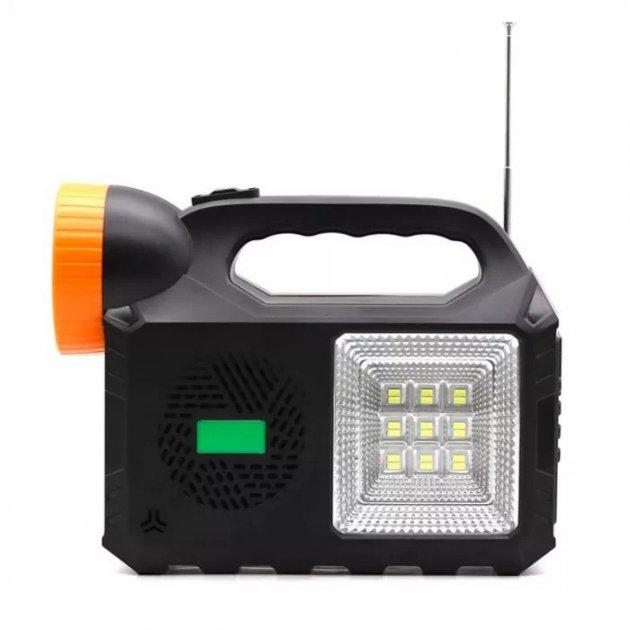 Ліхтар LED CcLamp GD-102 Bluetooth із сонячною панеллю/радіо/MP3 плеєр/функцією повербанку та 3 лампочками Чорний - фото 6 Ліхтар LED CcLamp GD-102 Bluetooth із сонячною панеллю/радіо/MP3 плеєр/функцією повербанку та 3 лампочками Чорний - фото 6