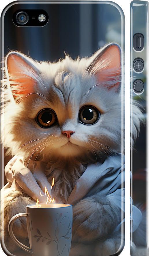 Чехол на iPhone SE White cat (5646m-214-42517)