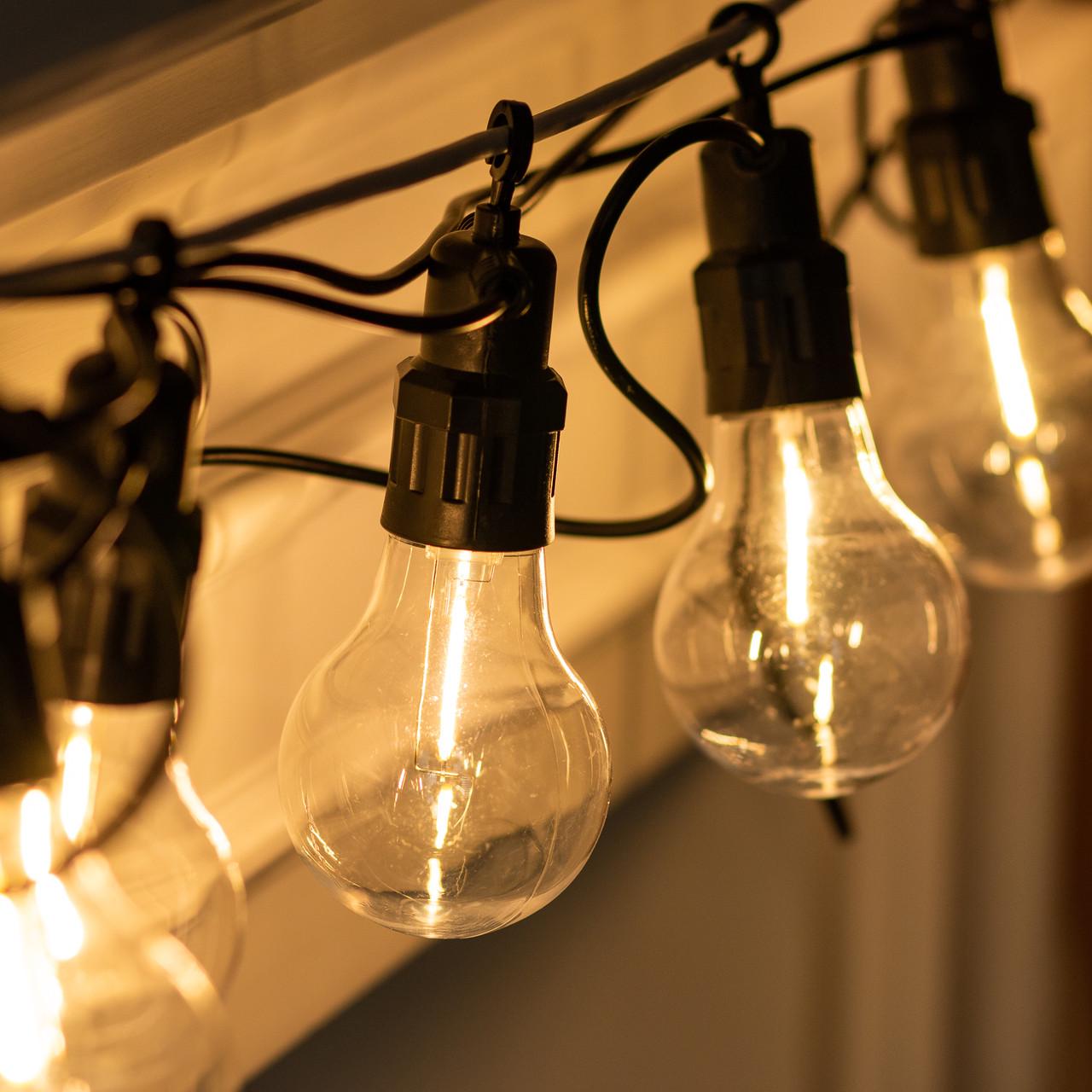 Гирлянда ретро уличная 10 LED лампочек А60 220 В 5 м Желтый (2437752021)