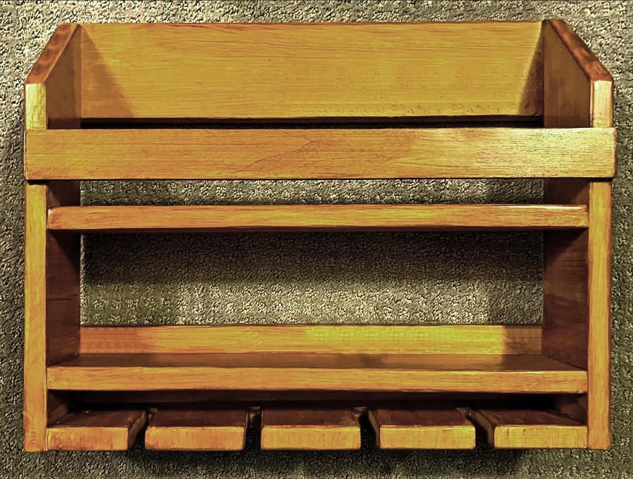 Полка для вина настенная из дерева Риокан Сиена (ПНК-027605)