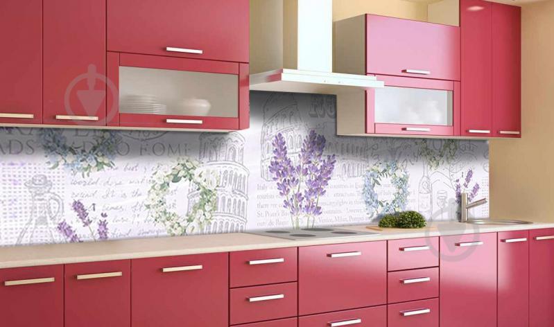 Наклейка виниловая кухонный фартук Zatarga "Прованс Лаванда" 650х2500 мм Наклейка виниловая кухонный фартук Zatarga "Прованс Лаванда" 650х2500 мм