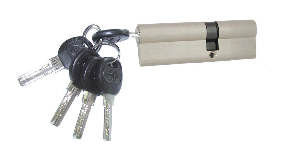 Цилиндровый механизм USK B-85 55x30 ключ/ключ Никель