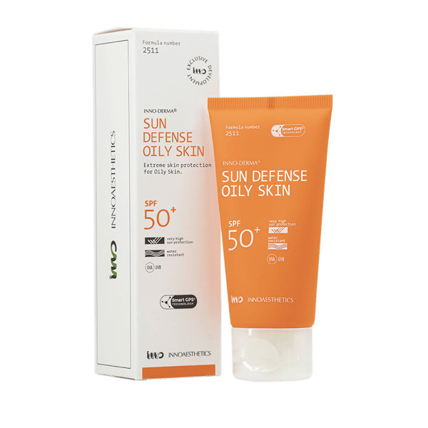 Крем солнцезащитный Innoaesthetics Sun Defense Oily Skin SPF 50+ с матирующим эффектом для жирной кожи 60 мл (ID022)